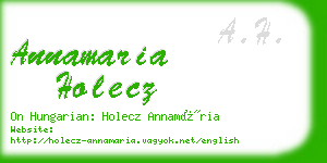 annamaria holecz business card